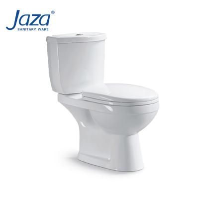 China Hot Sale Hot Washdown High Quality Floor Mounted Toilet Modern Ceramic Two-piece Toilet Double-Flow Bathroom Toilet Bowl WC for sale