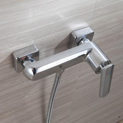 China High Quality Single Hole Ceramic Brass Wall Mounted Faucet Single Hole Slide Bar Bathroom Chrome Faucets Mixer Shower Wall Mounted Shower Faucets for sale