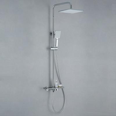 China With Slide Bar High Quality Hot Cold Water Wall Mounted Bath And Shower Faucets Large Ceramic Body Luxury Shower Faucets Set for sale