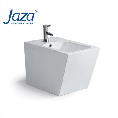 China Modern Bathroom Sanitary Ware Floor Easy To Clean White Ceramic Gloss Floor Standing Bidet Modern for sale