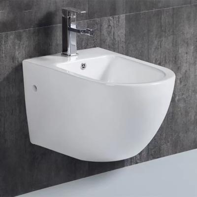 China High Quality Modern Sanitary Ware Wall Mounted Modern White Chandelier Ceramic Bathroom Wall Hung Bidet for sale