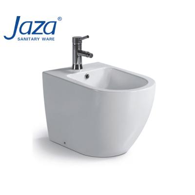 China Modern Bathroom Sanitary Ware Floor Standing Modern White Gloss Ceramic Bidet for sale