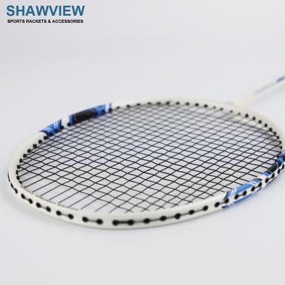 China Durable Type Shawview All Carbon Matt Surface Badminton Racket Ultra Light White for sale