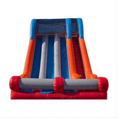 China High Quality Triple Play Inflatable Bouncy Slide 0.55mm PVC Tarpaulin Inflatable Three Way Dry Castle Slides for sale