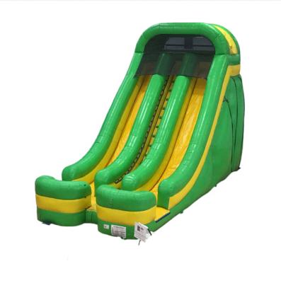 China PVC 0.55mm Tarpaulin Hot Selling Commercial Customized Jd Inflatable Slides Castle 2 Lane Dry Wet Slide For Kid Adult for sale