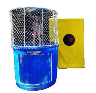 China 0.55mm PVC Tarpaulin Backyard Carnival Games Splash Dunker Booth Easy Water Dunking Game Inflatable Kids Dunking Tank Ball Game for sale