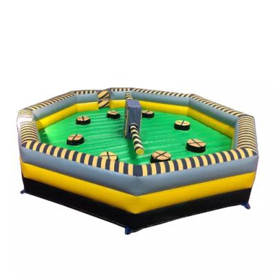 China Wholesale Hot Sale PVC 0.55mm Tarpaulin 8 Players Inflatable Sports Sweeper Game Wipeout Inflatable Outdoor Machine Mechanical Fusion for sale