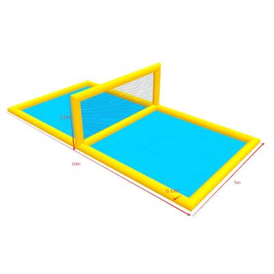 China 0.55mm PVC Tarpaulin Factory Price Water Aqua Floating Volleyball Field Pool Inflatable Volleyball Court Rental For Sale for sale