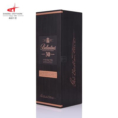 China Custom Wholesale Handmade Classic Matte Recyclable New Style Laser Lamination Wooden Wine Lamination Packaging Boxes Logo for sale