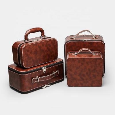 China Handmade Brown Handbags Leather Genuine Leather Women Mini Storage Box for sale