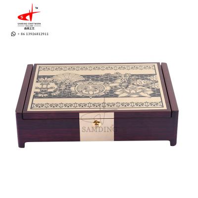 China SAMDING 6 Handmade Coins Custom Wooden Coin Collector Box for sale