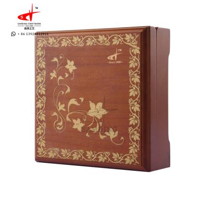 China SAMDING 4 Handmade Coin Collection Custom Wooden Box for sale