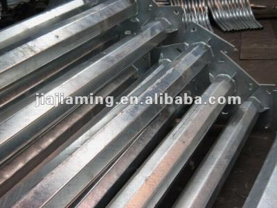 China STR Double Arms Galvanized Steel Road Lighting Columns for sale