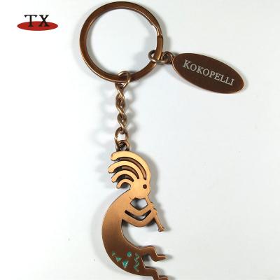 China Fashion USA Antique Copper Arizona Phoenix Kokopelli Metal Key Chain Fridge Magnet for sale