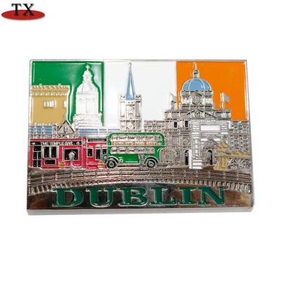 China Shape Ireland Dublin Capital Souvenir Gifts Fridge Magnet Tourist 3d Metal Magnet for sale