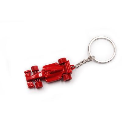 China Promotion Red Color F1 Metal Car Souvenir Custom Spray Key Chain For Gift Item for sale