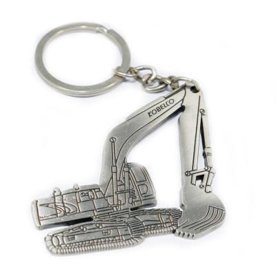 China Promotion Mini Excavator Excavator Shape Key Chain Car Metal Keychain / Key Holder Children Lovely 3d Car Shape Favor for sale