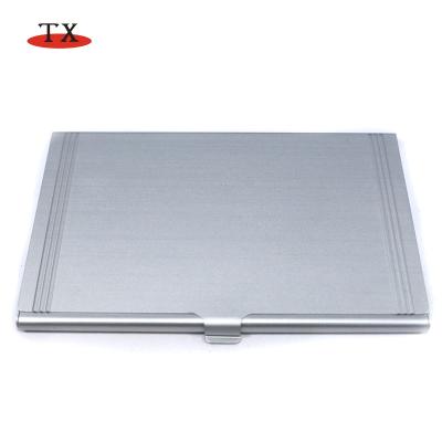 China Fashion Engraving Metal Business Card Holder/Name Card Case /black Aluminum Metal Business ID Card Case for sale