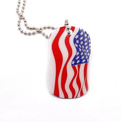 China Cheap China USA Flag Dog Tag Name Tag Personalized for sale