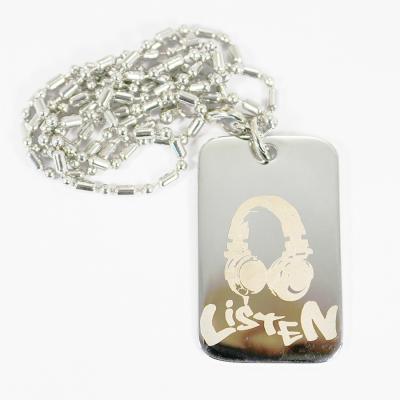 China China Popular Rectangle Customized Logo Customized Stainless Steel Dog Tag Metal Craft Gift for sale