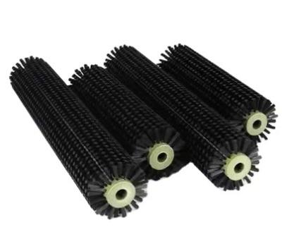 China Skillful Manufacture Support Customized Nylon Strip Brush Industrial Cleaning Roller With Wire Brush for sale