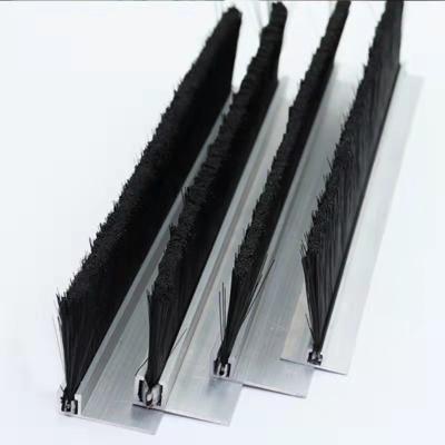 China Clean and dustproof sealed doors and windows aluminum metal brush weatherstrip newcomer customized nylon door setal brush for sale