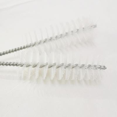 China Sustainable 230mm Stainless Steel Straw Brush For Silicone Stainless Steel Straw Bamboo Cleaning Brush for sale