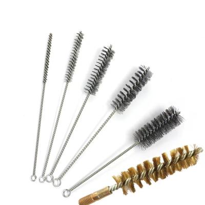 China Steel wire tube brush POLISHING POLISHING inner hole polishing twisted spiral tube in wire brushes for sale