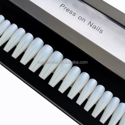 China Eco-Friendly Material JP01286-B3 Press On Long Nails Artificial Coffin False Nails 24PCS Ballerina Nails for sale