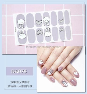 China DA041-080 Waterproof Mix Designs For Nail Art Polish Non-toxic Strips Quick Nail Sticker Picked Ones 100% Real for sale