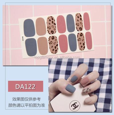 China DA121-160 Hot Sale 100% Full Cover Waterproof Non-Toxic Nail Polish Nail Wraps Stickers for sale