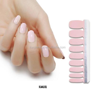 China KAA100-114 2021 New Fashion Waterproof Hot Selling Solid Color Nail Art Beautiful Waterproof Stickers for sale