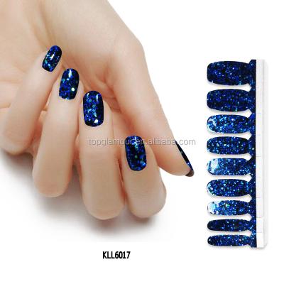 China Hot Sale KLL6010-6019 Affordable Wholesale Self Adhesive Nail Polish Strips Waterproof And Nice Stylish Color for sale