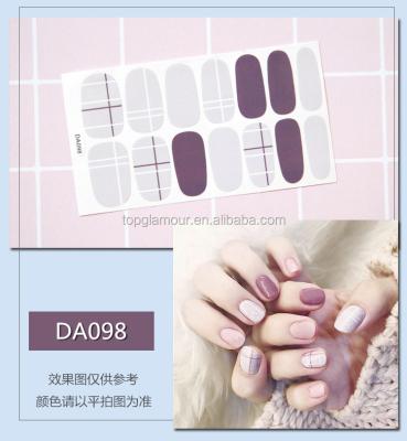 China 100% Genuine High Quality Non-Toxic Pastel Nail Polish DA098 Wholesale Waterproof Art Professional Stickers for sale