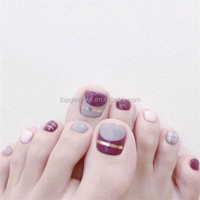 China 100% Waterproof Style H039 Gel Nail Polish Eco - Friendly Non - Toxic Strips For Toe for sale