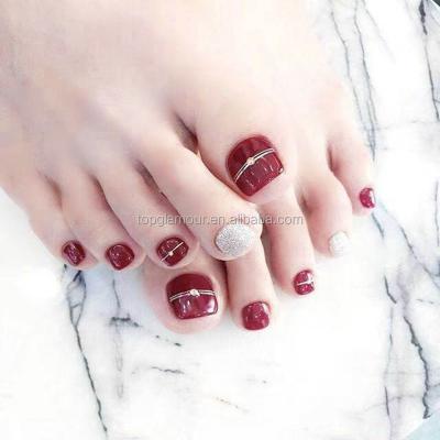 China SGS H062 Waterproof Certificate Self Adhesive Gel Nail Sticker Patch Of Nail Polish Wraps For Toe for sale