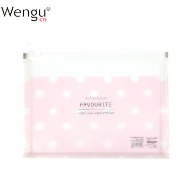 China Eco-friendly wengu hot sale stationary plastic zipper package bags folder for documents for sale