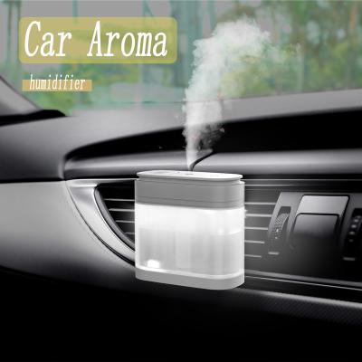 China 2021 Cool Car Mini Portable Ultrasonic Air Humidifier Usb Mist Car Humidifier With LED for sale