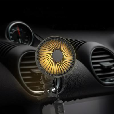 China 2021 Mini Electronic Air Cooling Clip Neck Fan Portable Car Fan Portable Fan Air Cooling Rotatable Fan With LED for sale