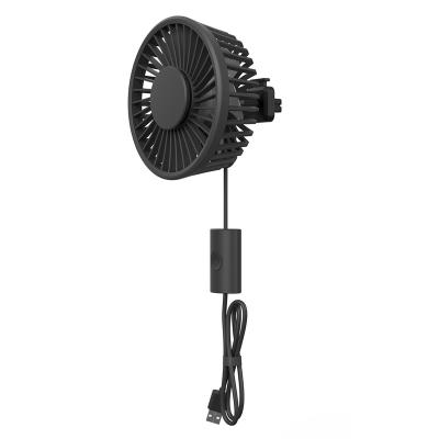 China Wholesale Air Cooling Fan USB Charging LED Mini Portable Oscillating Car Fan 3 Speed ​​Adjustable Shake Fan for sale