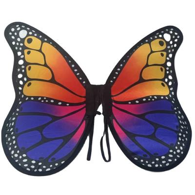 China Fabric Source Factory Customized Festival Supplies Fashion Beautiful Style Fabric Two Color Butterfly Wings Holiday Party for sale