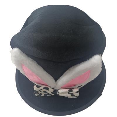 China Fashion Source Fashion Style Cloth Headdress Hat Rabbit Ear Factory Customized Hat Holiday Party for sale