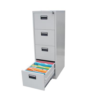 China Knock Down Popular School Bank Government Desk 4 Drawers With Handles Metal File Cabinet for sale