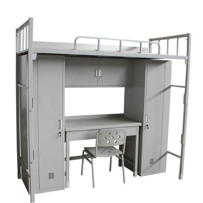 China School Dorm Filing Cabinet Or Steel Army Bunk Bed / Bed With Locker, Desk And Chair for sale