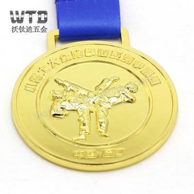 China New Design Custom China Factory Price Metal Sport Medals Gold Medal Taekwondo Medal With Ribbon for sale