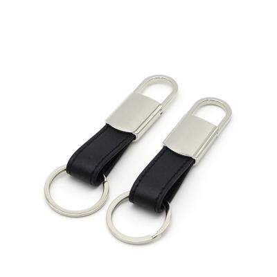 China Custom Leather Key Chain Key Chain Bracelet Metal Long Personalized Leather Key Chain for sale