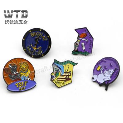 China Hot Selling China WTD 2021 Custom Personal Special Design High Quality Hot Sale Metal Enamel Lapel Pin for sale