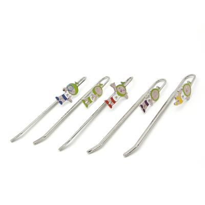 China Custom Stock Kids Cute Zinc Alloy Metal Bookmark From China Eco-Friendly Manufacturer for sale