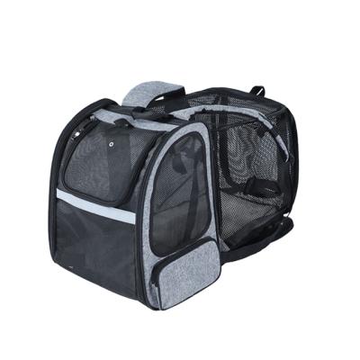 China Breathable Expandable Pet Carrier Backpack Folding Breathable Pet Carrier Bag for sale