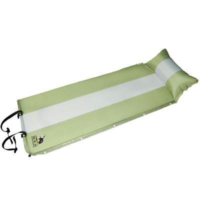 China Fishing Camping Inflatable Sleeping Pad Ultralight Mat With Pillow Attached for sale